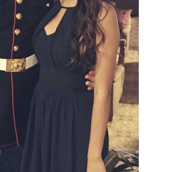 BCBGeneration blue and black floor length dress. Like new condition! - Picture 8 of 8